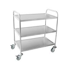 Stainless Steel Trolley with 3 Shelves